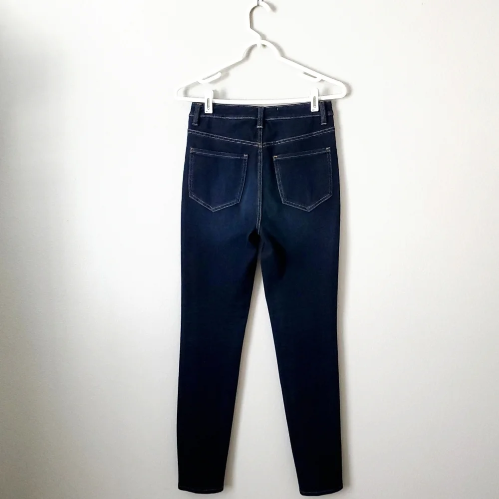 Soft Surroundings High Rise Dark Wash Skinny Jeans, Size 4